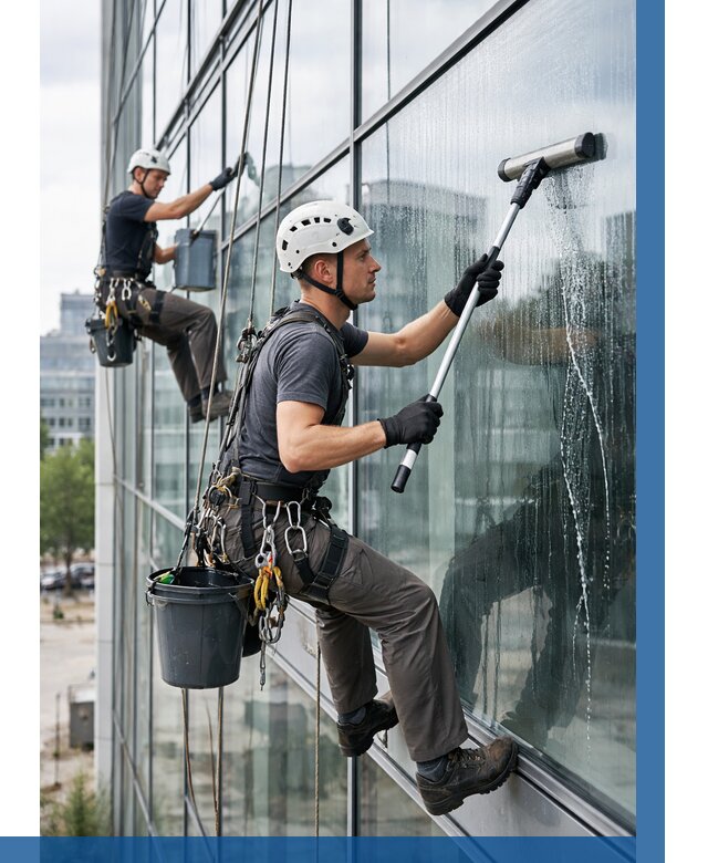 Мойка витражей альпинистами в Гусе-Хрустальном от 749 р. под ключ|ВЫСОТНИК-Гсь