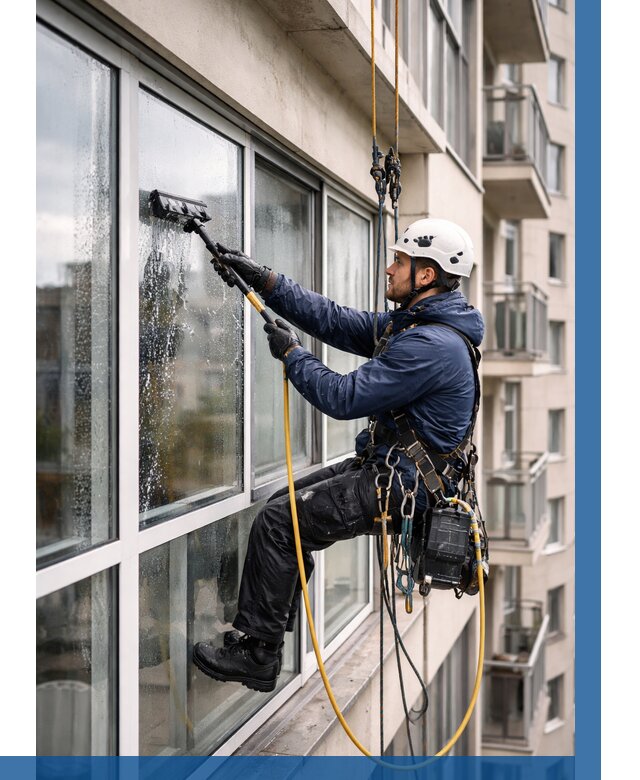 Мойка балконного остекления в Гусе-Хрустальном от 3744 р. | ВЫСОТНИК-Гсь