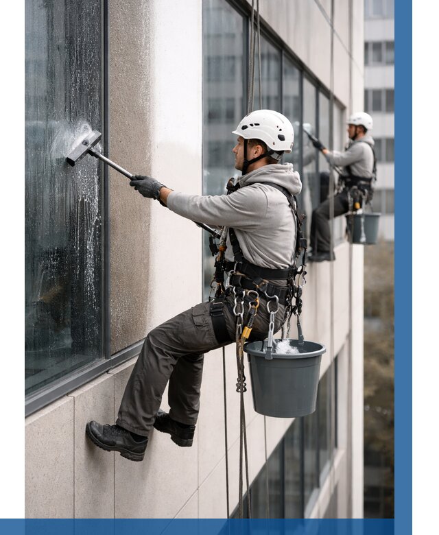 Мойка фасадов зданий в Гусе-Хрустальном под ключ от 374 р. | ВЫСОТНИК-Гсь