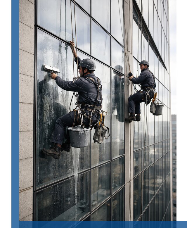 Профессиональная мойка стеклянных фасадов зданий в Гусе-Хрустальном