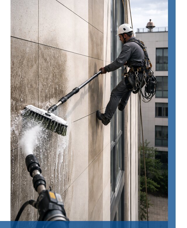 Мойка фасада из керамогранита в Гусе-Хрустальном от 321 р. | ВЫСОТНИК-Гсь