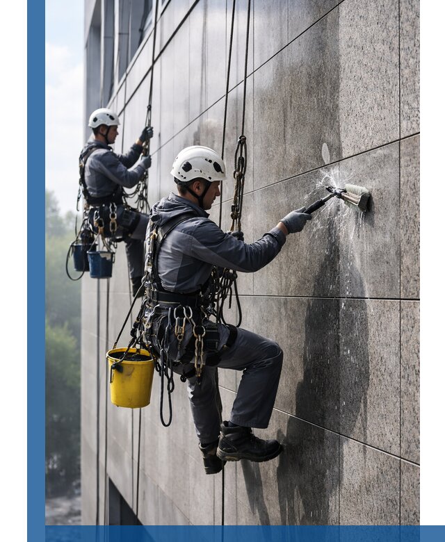 Профессиональная мойка фасада из керамогранита в Гусе-Хрустальном