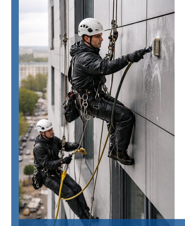 Профессиональная мойка фасада из композита в Гусе-Хрустальном