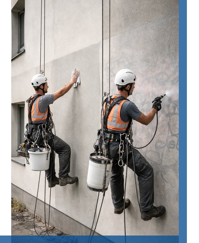 Антиграффити покрытие фасада в Гусе-Хрустальном от 642 р. | ВЫСОТНИК-Гсь