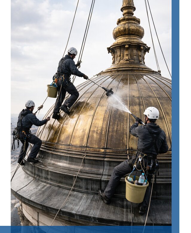 Мойка куполов и шпилей в Гусе-Хрустальном от 8558 р. - заказать | ВЫСОТНИК-Гсь