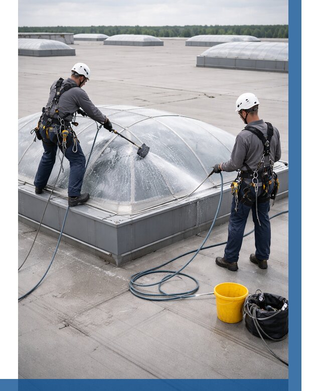 Мойка зенитных фонарей в Гусе-Хрустальном, заказать от 4814 р. | ВЫСОТНИК-Гсь