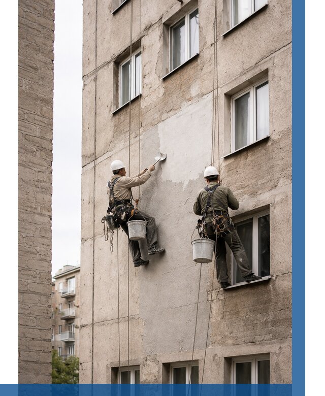 Косметический ремонт фасада в Гусе-Хрустальном от 1177 р. | ВЫСОТНИК-Гсь