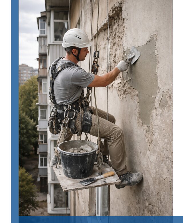 Восстановление фасадной штукатурки в Гусе-Хрустальном с гарантией качества