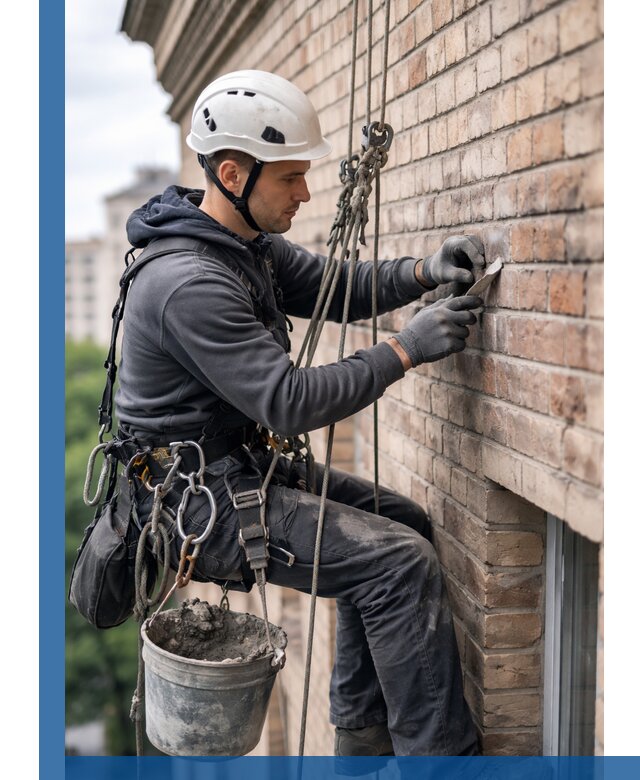 Качественный ремонт кирпичной кладки фасада в Гусе-Хрустальном с гарантией
