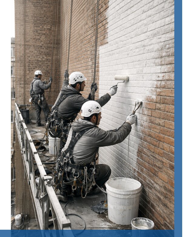 Покраска кирпичного фасада в Гусе-Хрустальном от 374 р. | ВЫСОТНИК-Гсь