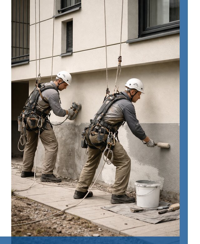 Окраска цоколя здания в Гусе-Хрустальном от 481 р. под ключ | ВЫСОТНИК-Гсь