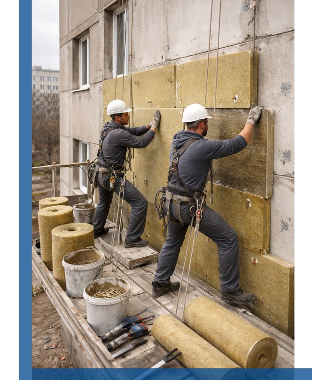 Утепление фасада минватой в Гусе-Хрустальном под ключ с гарантией