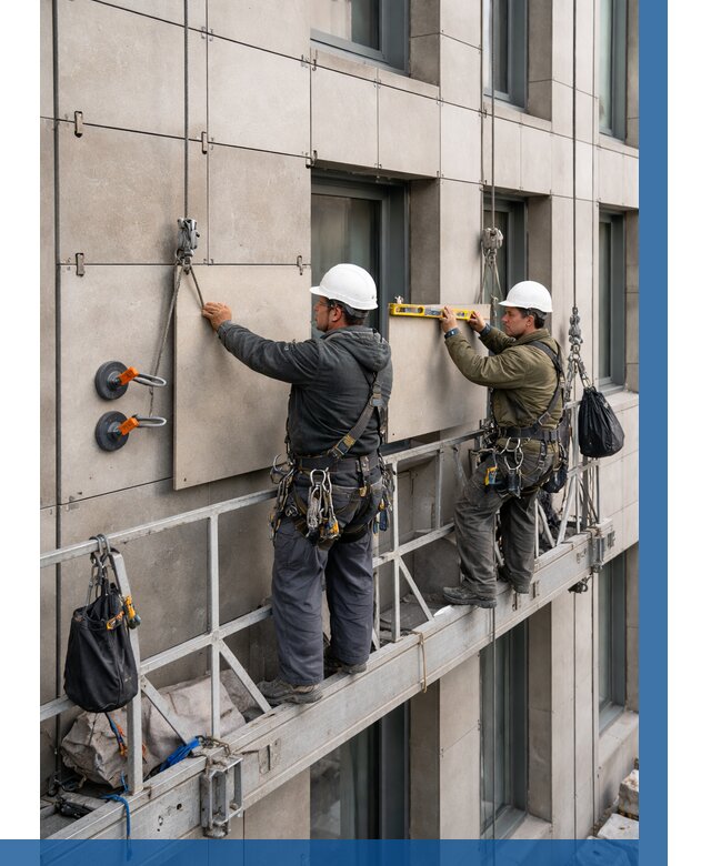 Монтаж керамогранита на фасад в Гусе-Хрустальном от 2675 р. | ВЫСОТНИК-Гсь