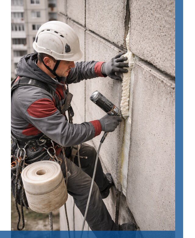 Утепление межпанельных швов в Гусе-Хрустальном от 749 р. | ВЫСОТНИК-Гсь