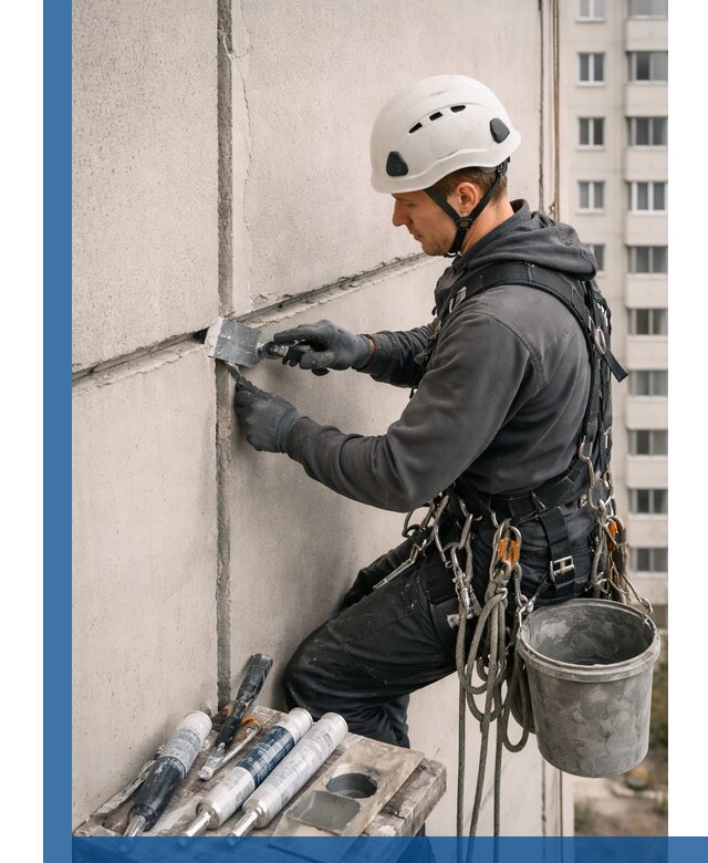 Ремонт межпанельных швов в Гусе-Хрустальном герметизация и восстановление