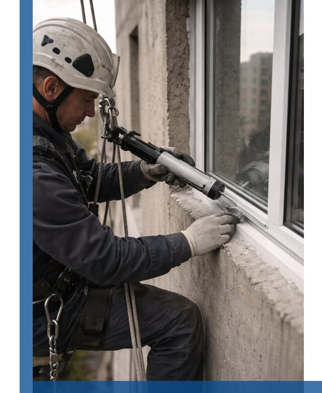 Герметизация оконных швов снаружи в Гусе-Хрустальном профессионально