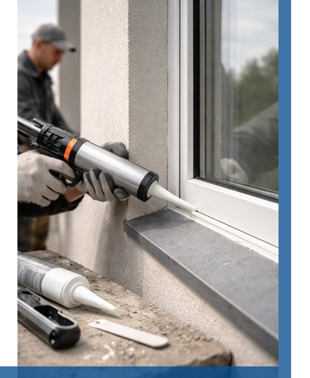 Герметизация монтажных швов окон в Гусе-Хрустальном от 695 р. | ВЫСОТНИК-Гсь
