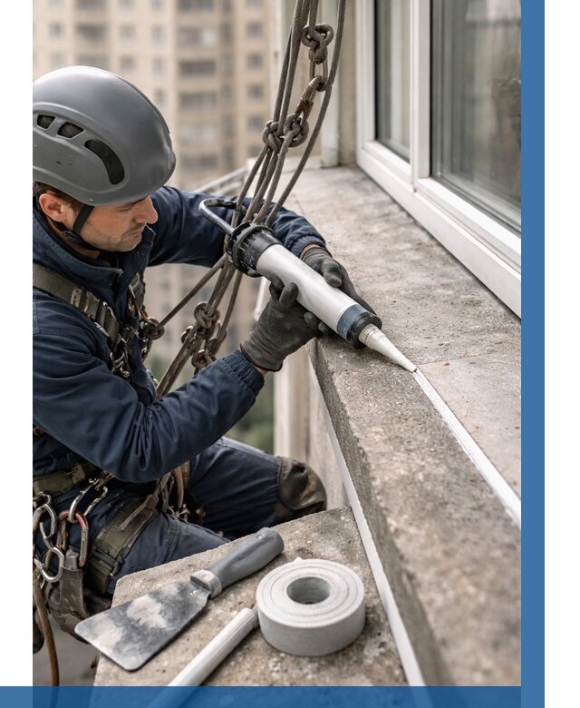 Герметизация балконного козырька в Гусе-Хрустальном от 4814 р. | ВЫСОТНИК-Гсь