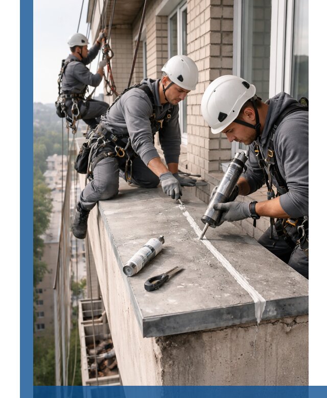 Герметизация балконного козырька в Гусе-Хрустальном профессионально