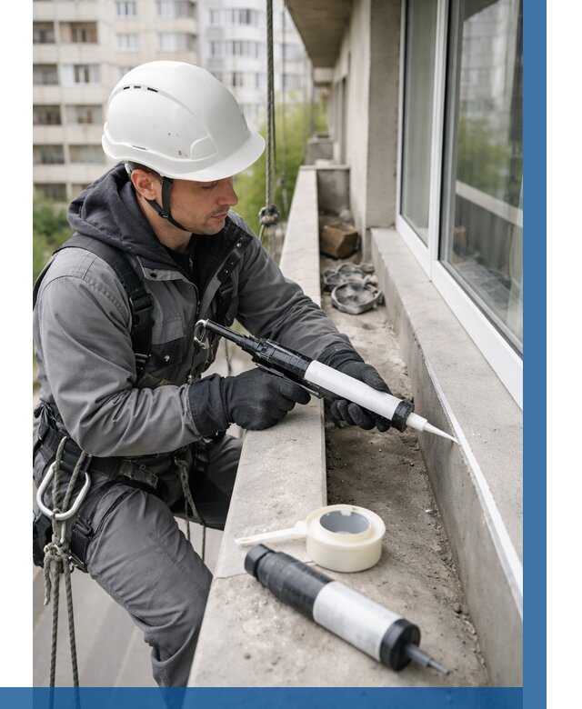 Герметизация швов лоджии в Гусе-Хрустальном от 4814 р. | ВЫСОТНИК-Гсь