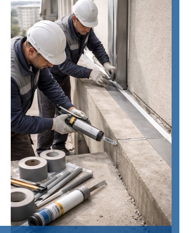 Герметизация примыкания балкона в Гусе-Хрустальном от 4814 р. | ВЫСОТНИК-Гсь