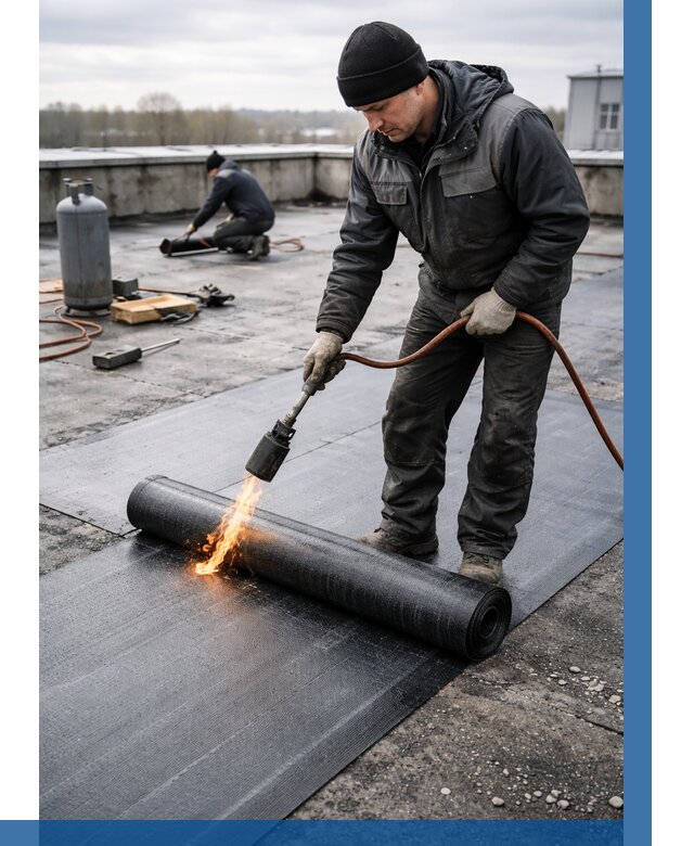 Ремонт наплавляемой кровли в Гусе-Хрустальном от 749 р. | ВЫСОТНИК-Гсь