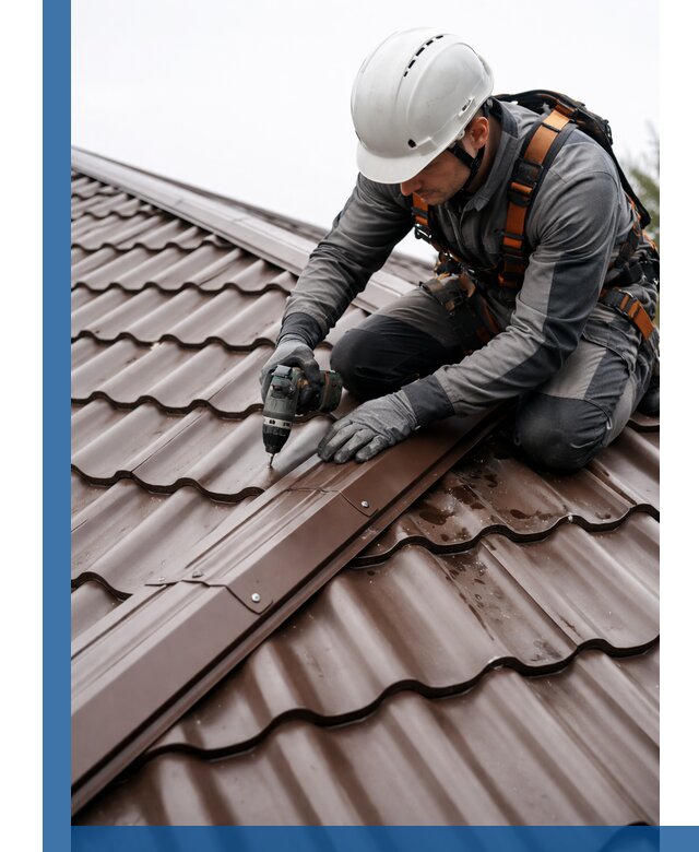 Ремонт металлочерепицы на крыше в Гусе-Хрустальном профессионально