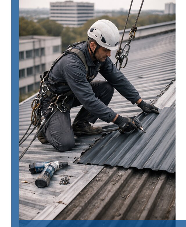 Ремонт профнастила на кровле в Гусе-Хрустальном, работы под ключ