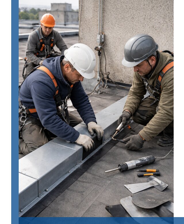 Ремонт кровельных примыканий в Гусе-Хрустальном профессионально