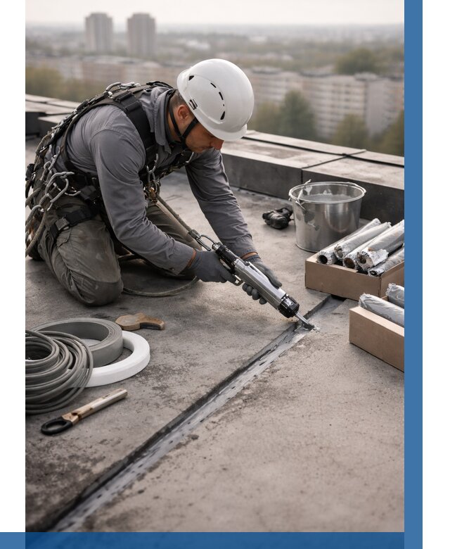 Герметизация швов кровли в Гусе-Хрустальном от 481 р./м2 | ВЫСОТНИК-Гсь