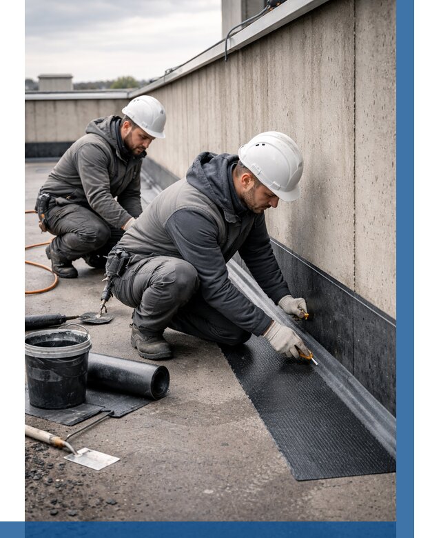 Гидроизоляция примыканий на кровле в Гусе-Хрустальном от 963 р. | ВЫСОТНИК-Гсь