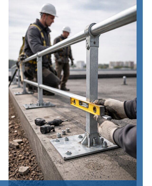 Монтаж кровельного ограждения в Гусе-Хрустальном от 1284 р. | ВЫСОТНИК-Гсь