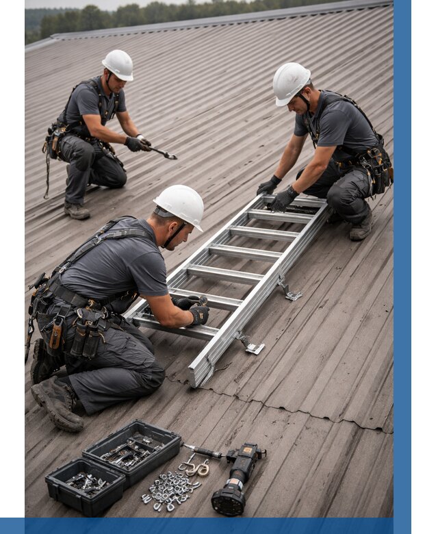 Монтаж кровельной лестницы в Гусе-Хрустальном от 4814 р. | ВЫСОТНИК-Гсь