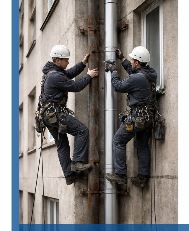 Замена водосточных труб в Гусе-Хрустальном: монтаж и демонтаж под ключ