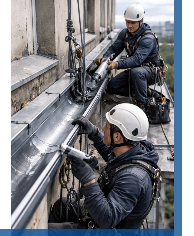 Ремонт водосточных желобов в Гусе-Хрустальном от 6954 р. | ВЫСОТНИК-Гсь