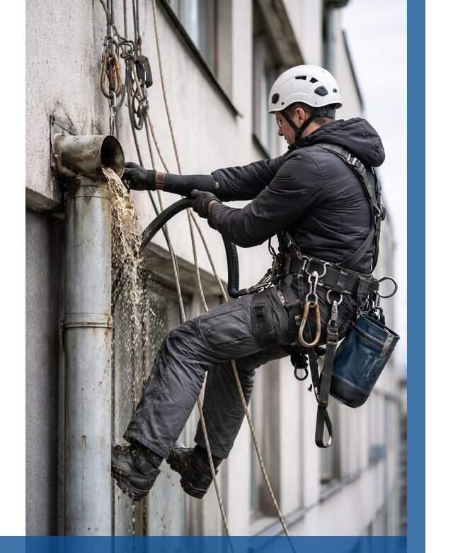 Прочистка водосточных труб в Гусе-Хрустальном от 3744 р. | ВЫСОТНИК-Гсь