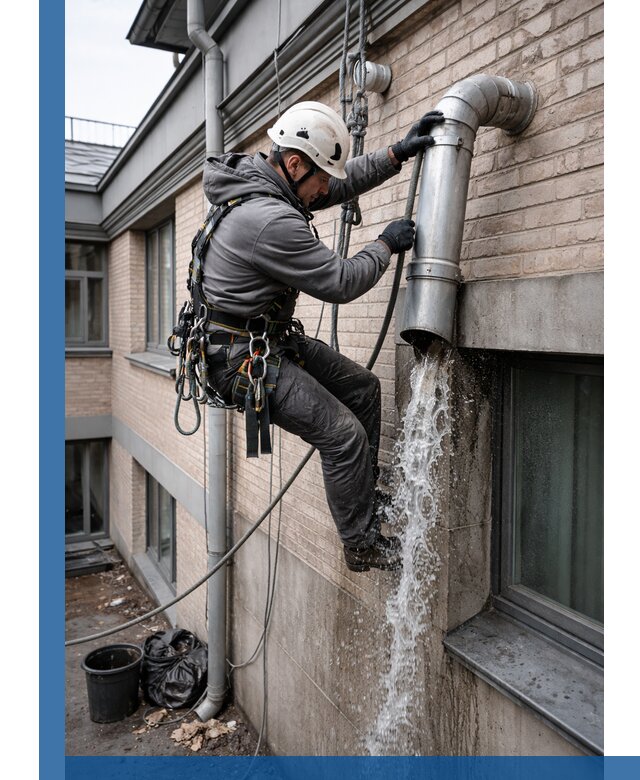 Профессиональная прочистка водосточных труб в Гусе-Хрустальном с гарантией