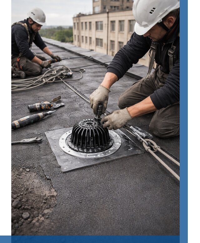 Установка водосточных воронок в Гусе-Хрустальном цена от 3744 р. | ВЫСОТНИК-Гсь