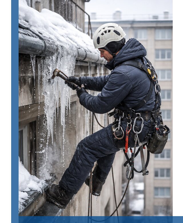 Удаление наледи и чистка водостоков в Гусе-Хрустальном оперативно и безопасно