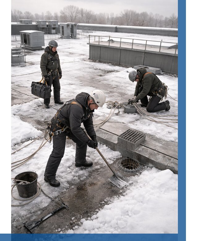 Абонентское обслуживание кровли зимой в Гусе-Хрустальном от 8558 р. | ВЫСОТНИК-Гсь