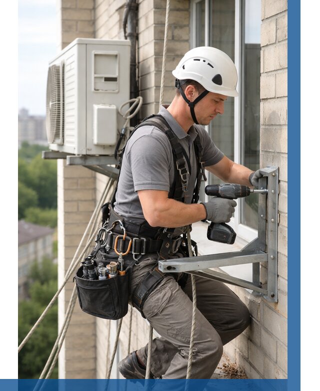 Установка кронштейнов кондиционера в Гусе-Хрустальном от 3744 р. | ВЫСОТНИК-Гсь