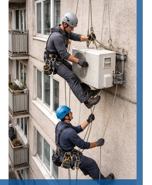 Перенос внешнего блока кондиционера в Гусе-Хрустальном от 9628 р.| ВЫСОТНИК-Гсь