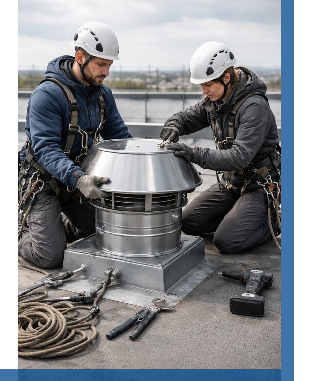 Установка дефлекторов на кровле в Гусе-Хрустальном от 4814 р. | ВЫСОТНИК-Гсь