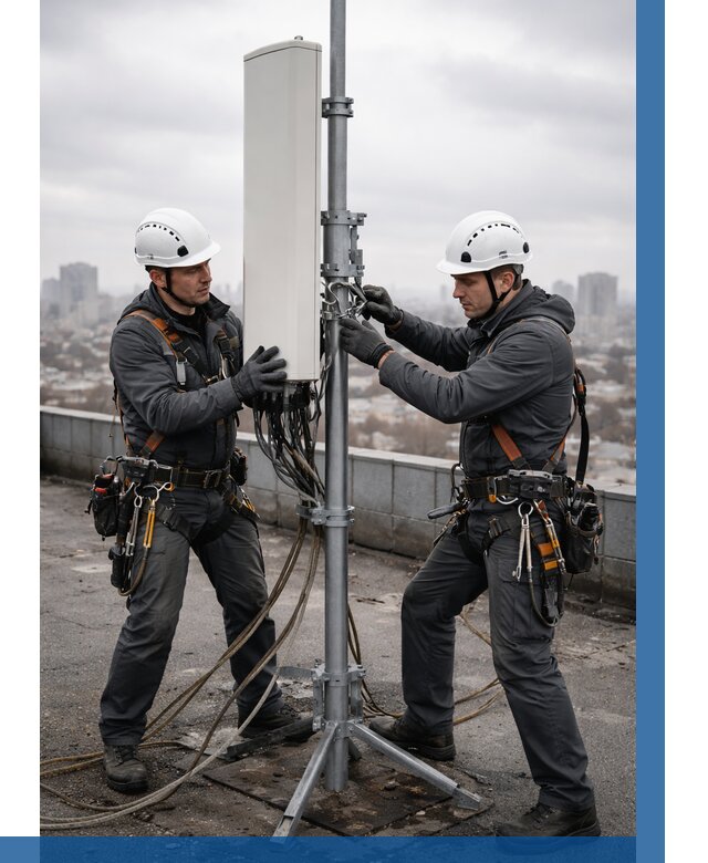 Монтаж антенн связи на крыше в Гусе-Хрустальном от 9093 р. | ВЫСОТНИК-Гсь