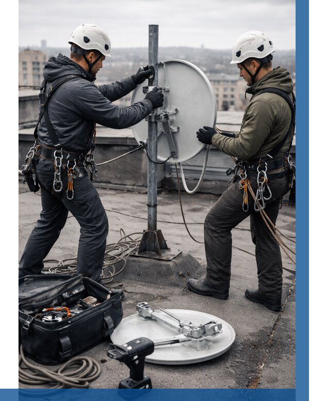 Демонтаж антенн на крыше в Гусе-Хрустальном от 4814 р. | ВЫСОТНИК-Гсь