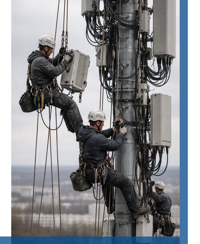 Монтаж оборудования связи на мачте в Гусе-Хрустальном от 8024 р. | ВЫСОТНИК-Гсь