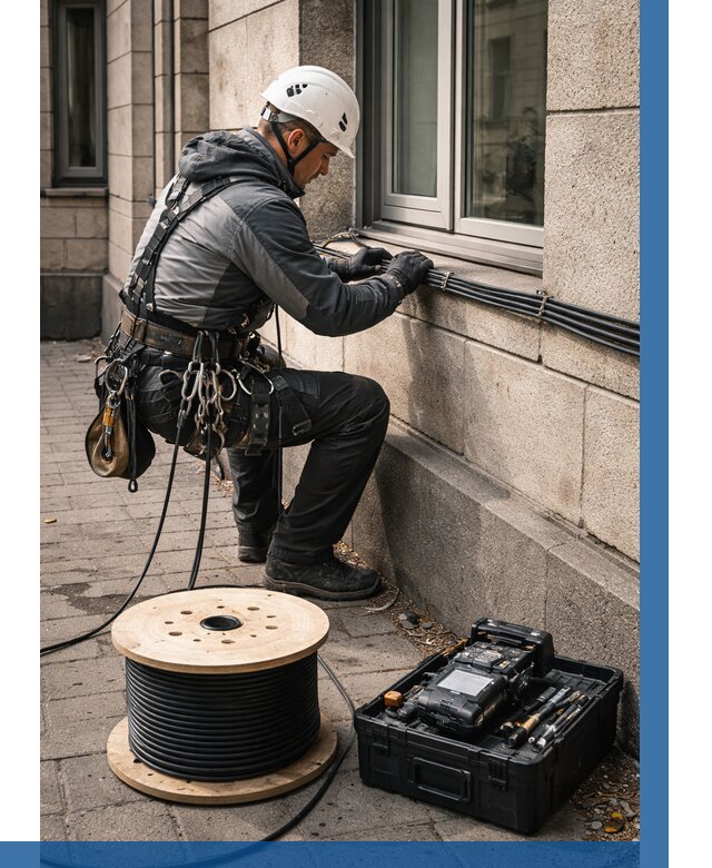 Прокладка оптоволоконного кабеля в Гусе-Хрустальном от 856 р. | ВЫСОТНИК-Гсь