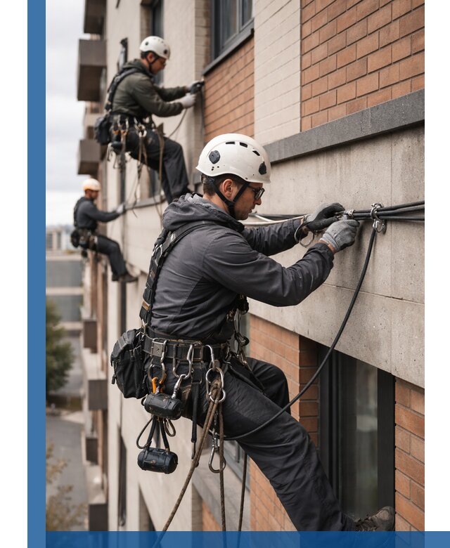 Крепление кабеля на фасаде монтаж и крепеж в Гусе-Хрустальном