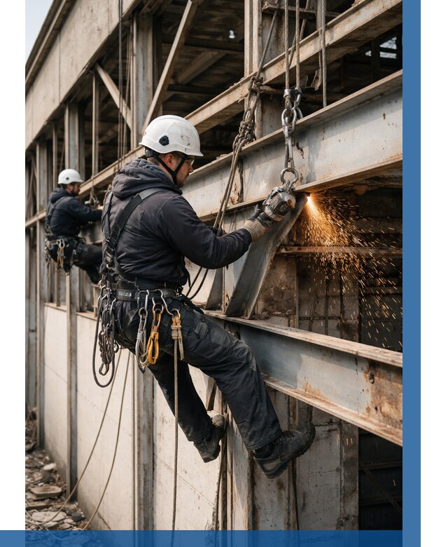 Демонтаж металлоконструкций на высоте в Гусе-Хрустальном от 6954р. |ВЫСОТНИК-Гсь