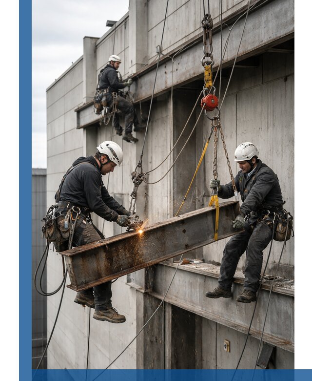 Демонтаж металлоконструкций на высоте в Гусе-Хрустальном под ключ